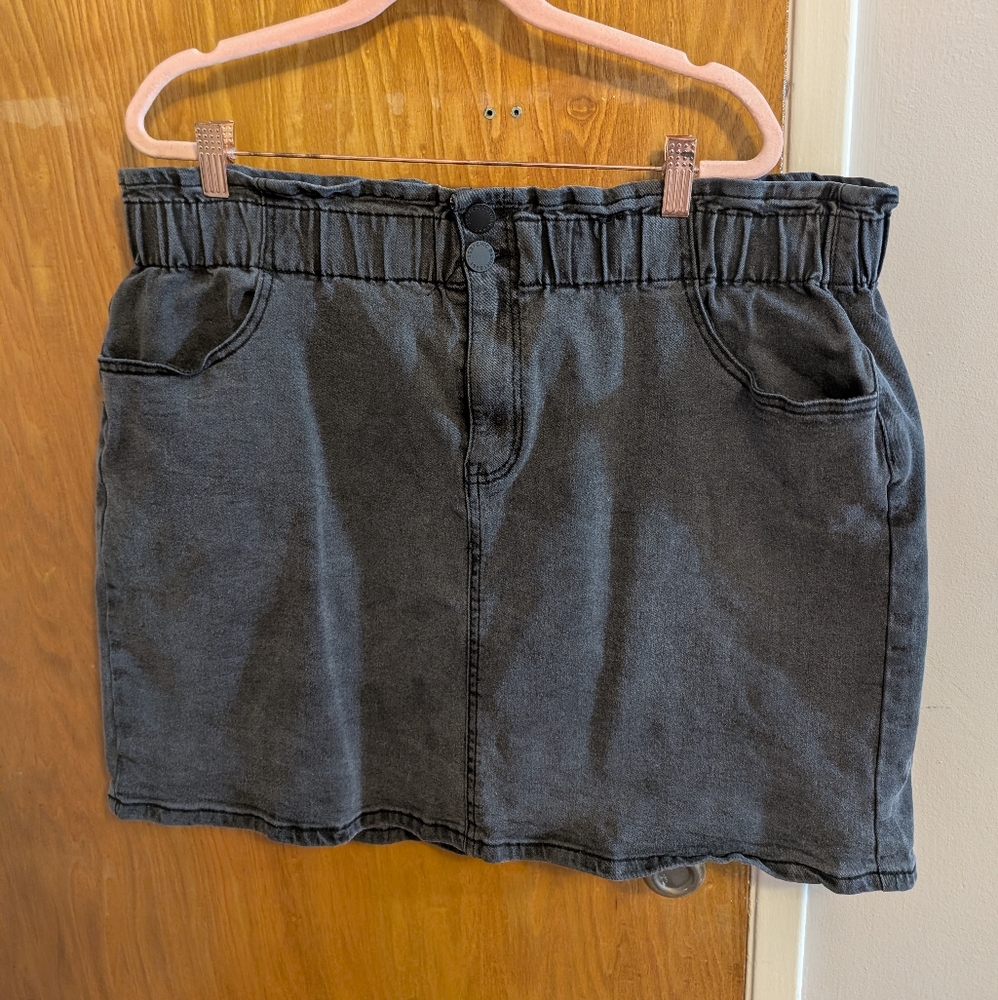 City Chic Paperbag Waist Skirt, Black, Size 20